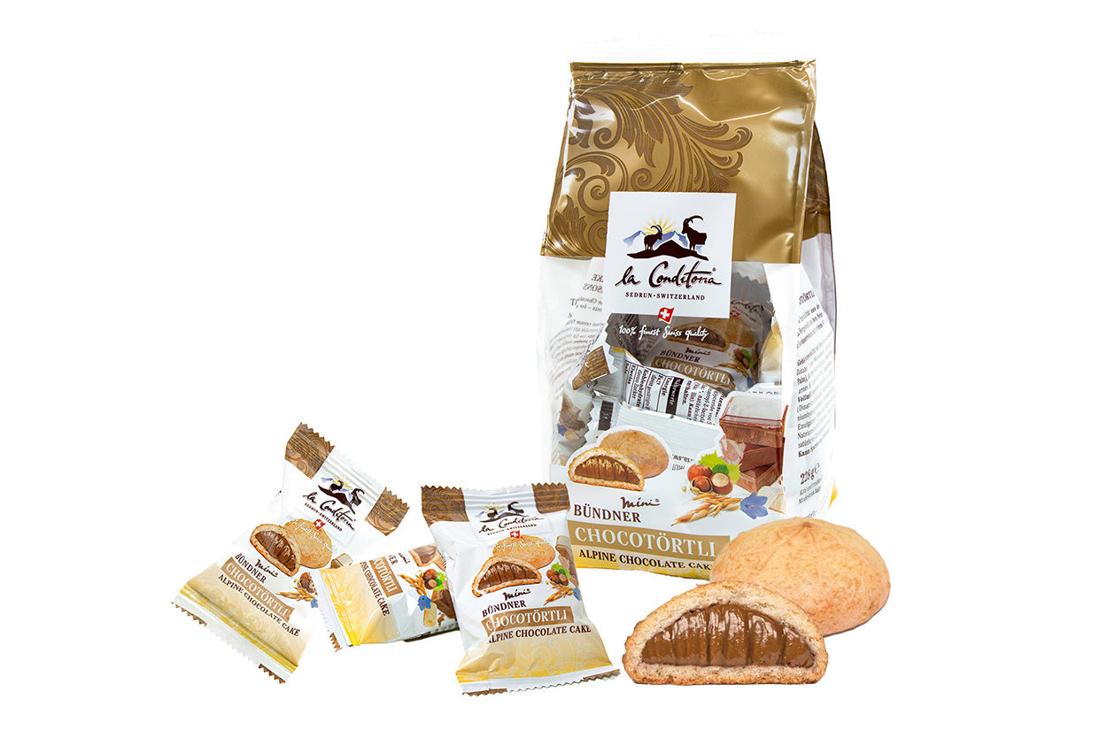 Karton mit Beutel Mini Bündner Törtli® assortiert, EH12 (2019)