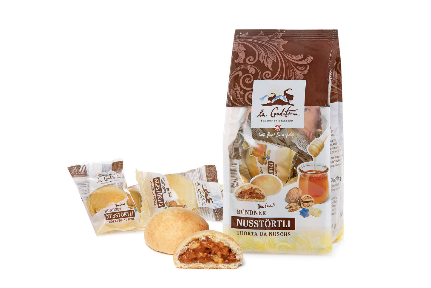 Karton mit Beutel Mini Bündner Törtli® assortiert, EH12 (2019)