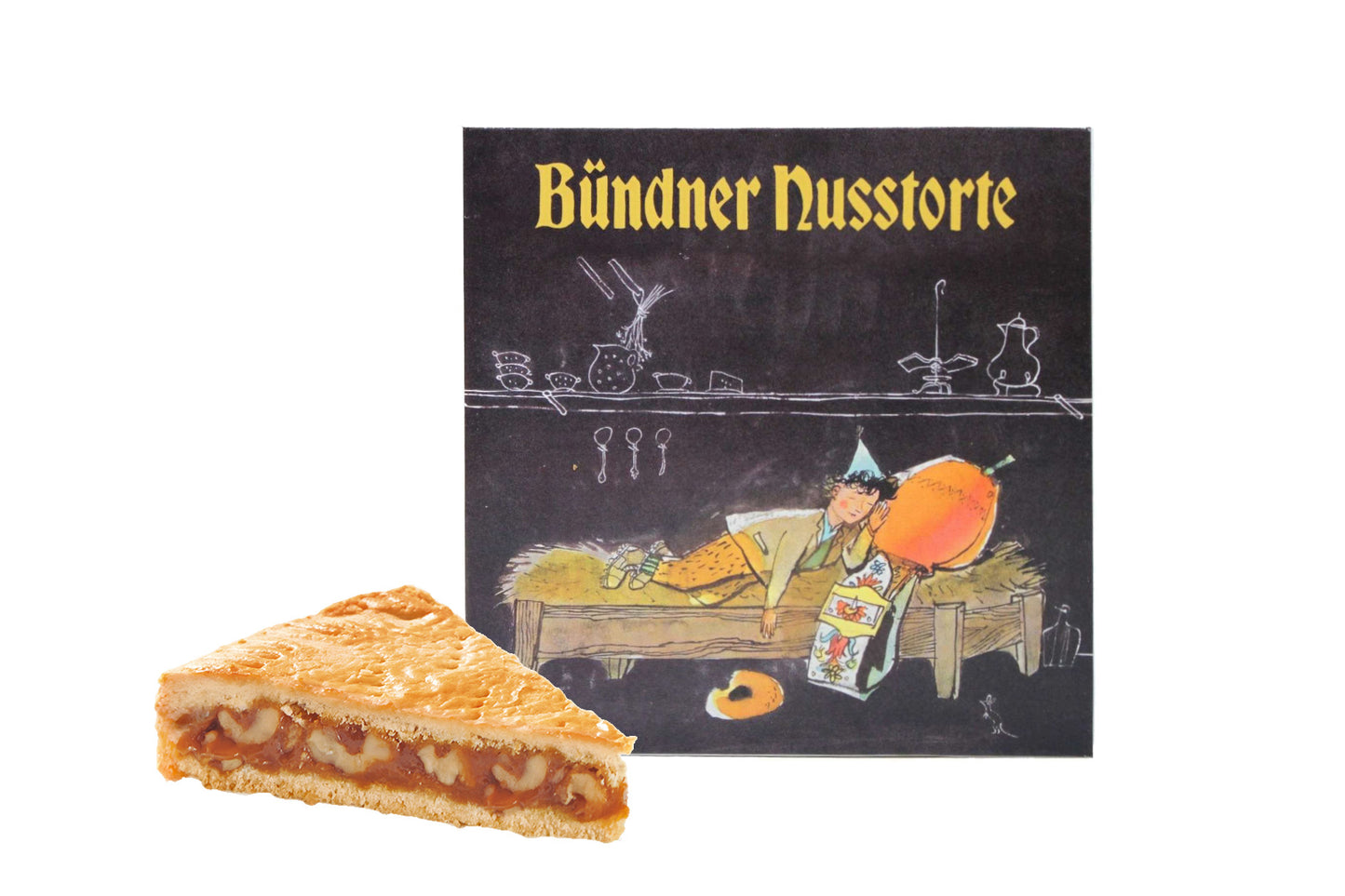 Bündner Nusstorte Schellenursli schlafend (2011-2013)