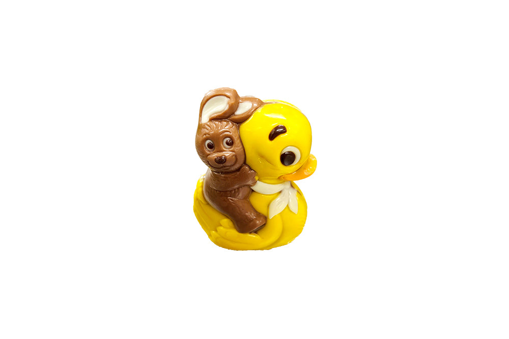 Hase auf Ente klein farbig, EH30 (390)
